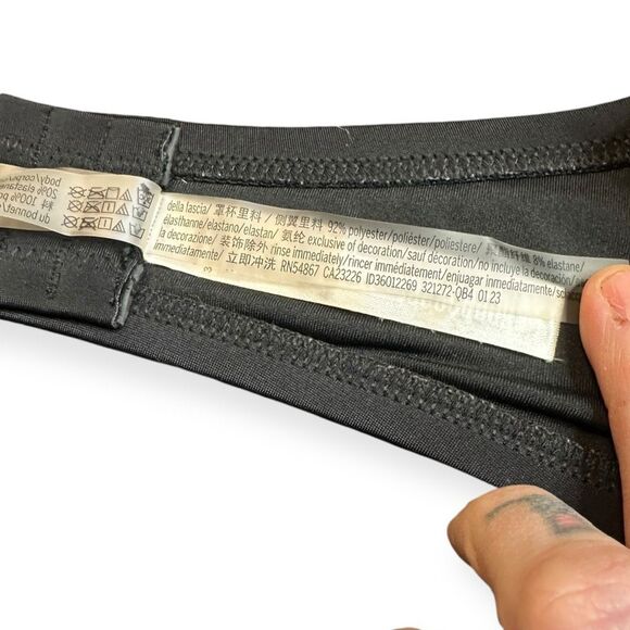 VICTORIA’S SECRET Women’s Black Twist Front Knockout Strapless Bikini Top Size 3 - Picture 5 of 7